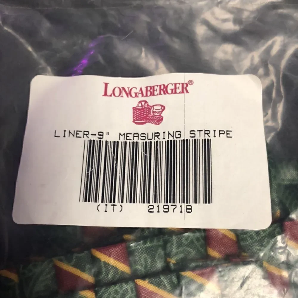 Longaberger Imperial Stripe 9” Measuring Liner OTE